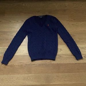 Ralph Lauren sport V-Neck cable knit sweater